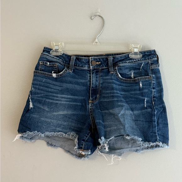 a.n.a Dark Blue Jean Shorts - Picture 1 of 3